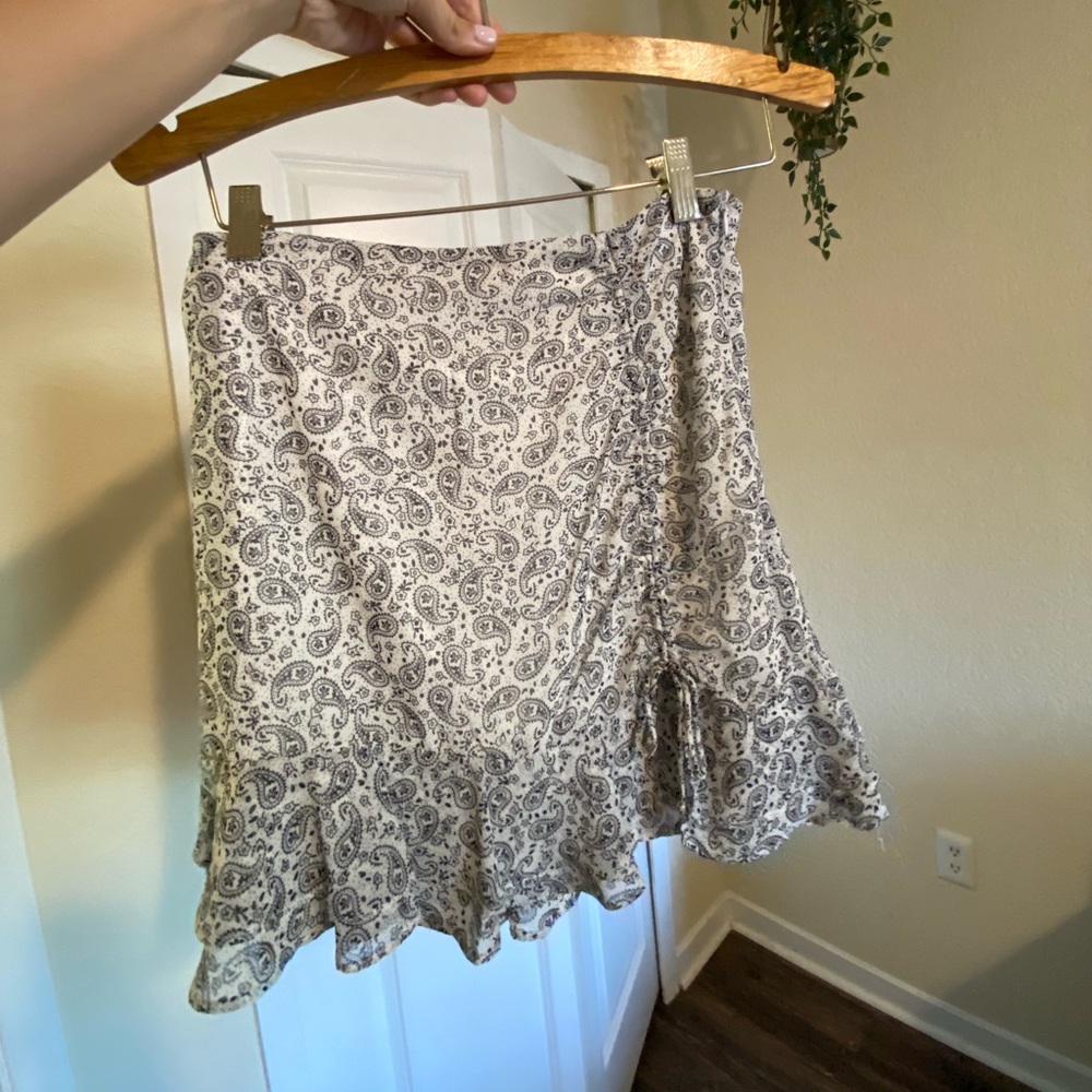 Black and White Paisley Skirt